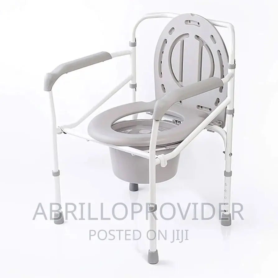 Heavy-Duty Steel Commode Toilet Chair, Toilet Commode Chair