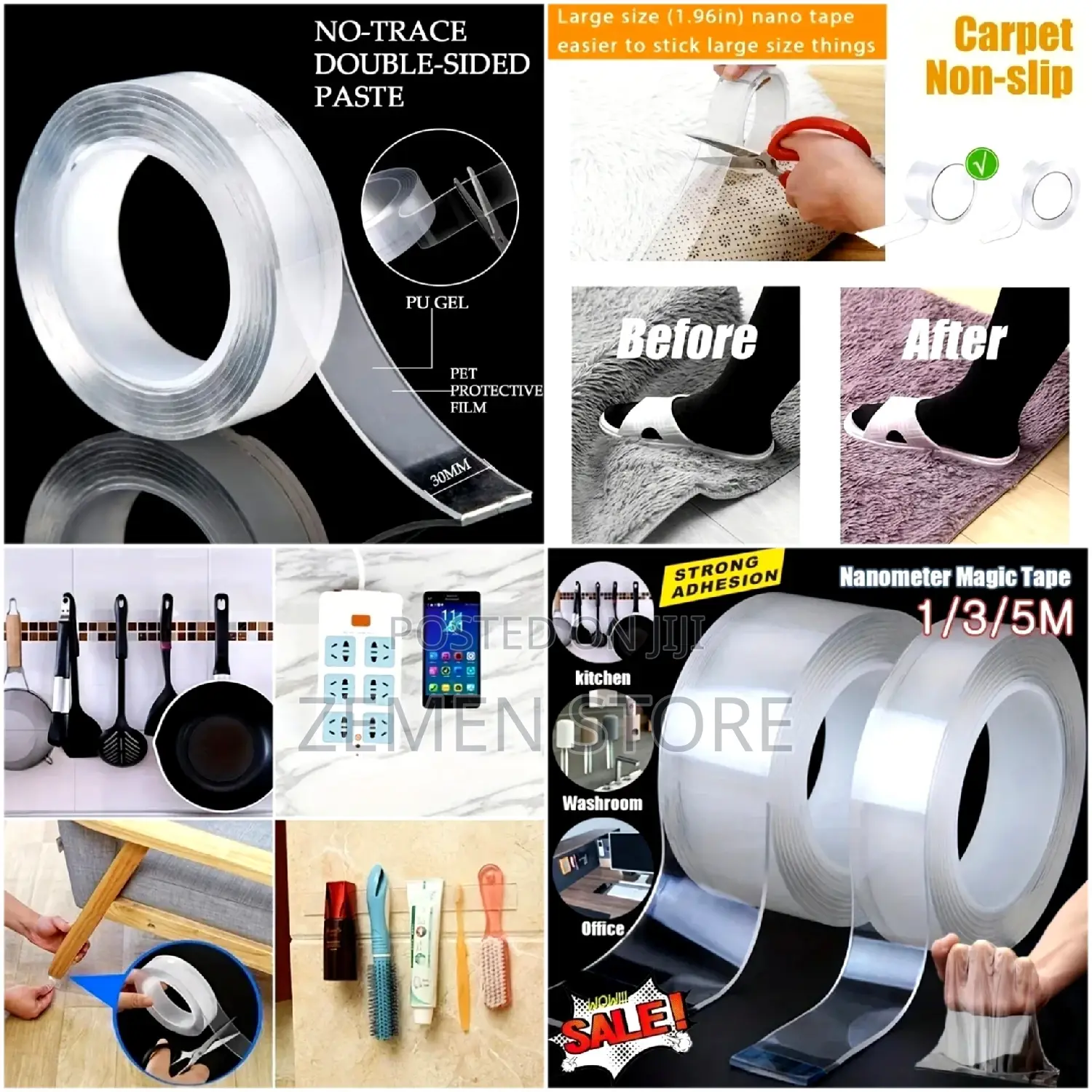 Double Sided Tape Plaster Reusable, Removable, Washable