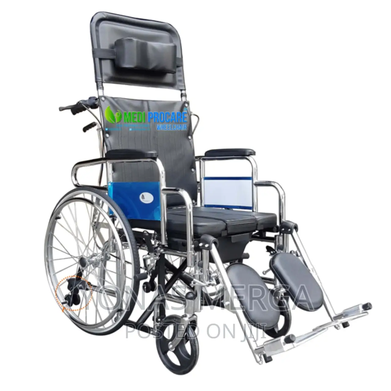 Wheelchair Full-Lying Old Man With Toilet Collapsible Lying