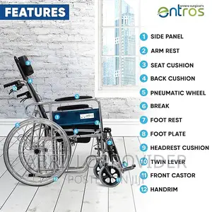 Foldable Wheelchair for Regular Commode Use | Swing-Away