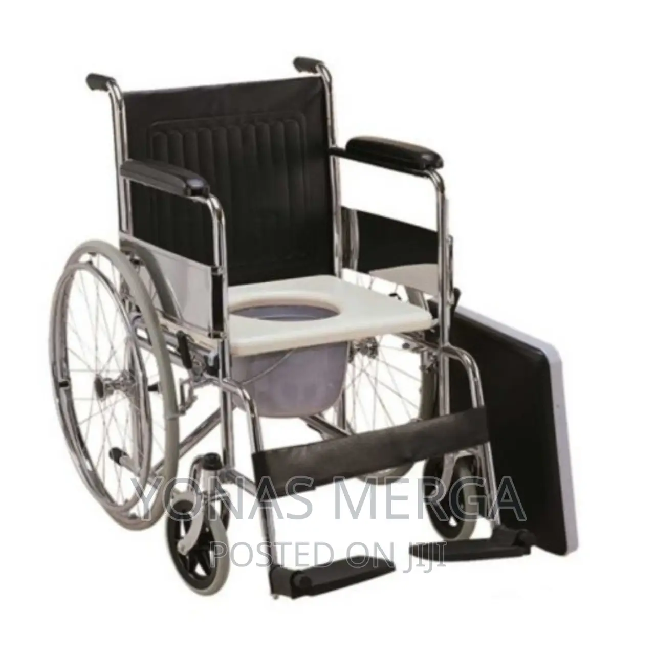 Commode Wheelchair. With Toilet Seat and a Pail