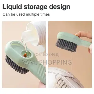 Multi-Functional Shoe Cleaning Brush With Soap Dispenser