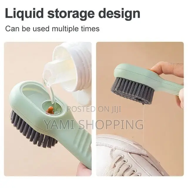 Multi-Functional Shoe Cleaning Brush With Soap Dispenser
