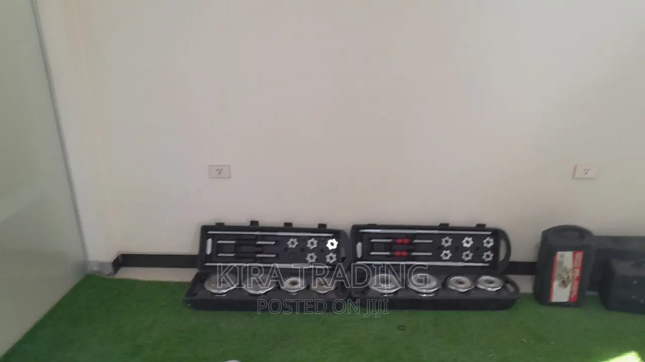 ባለ ጎማ ዳምፔል እና ባርቤል 55 Kg