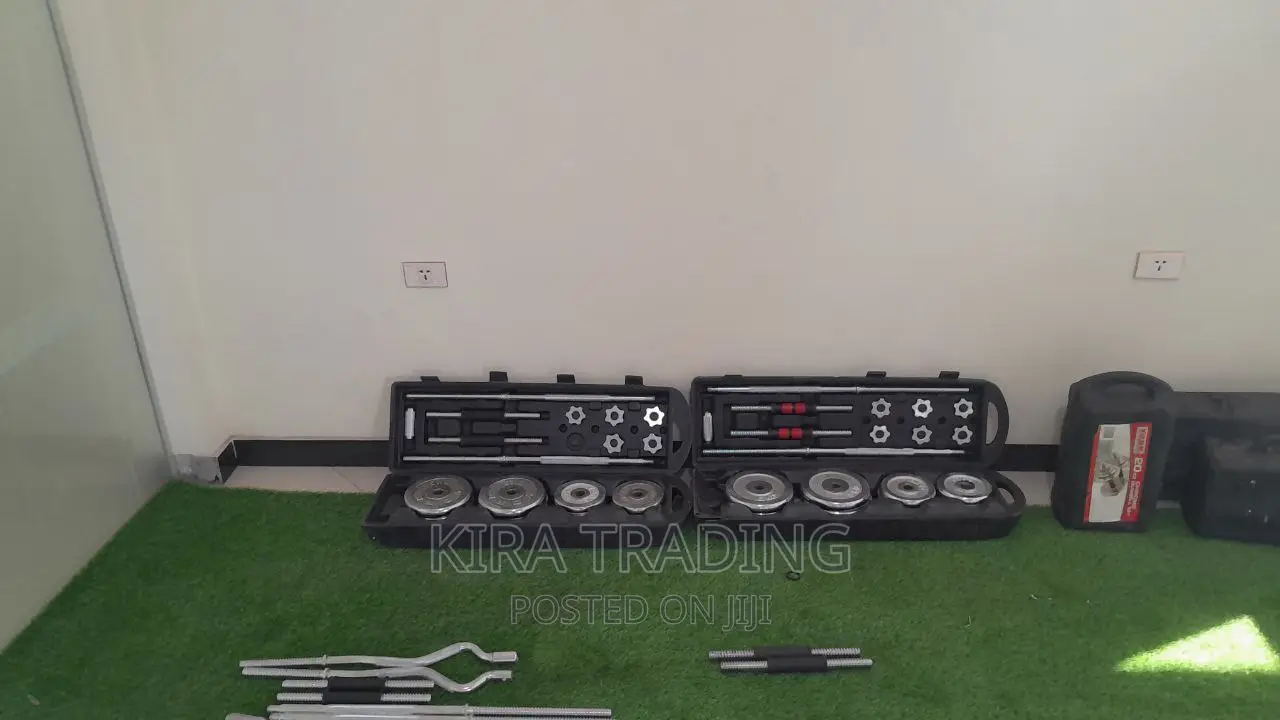 ባለ ጎማ ዳምፔል እና ባርቤል 55 Kg