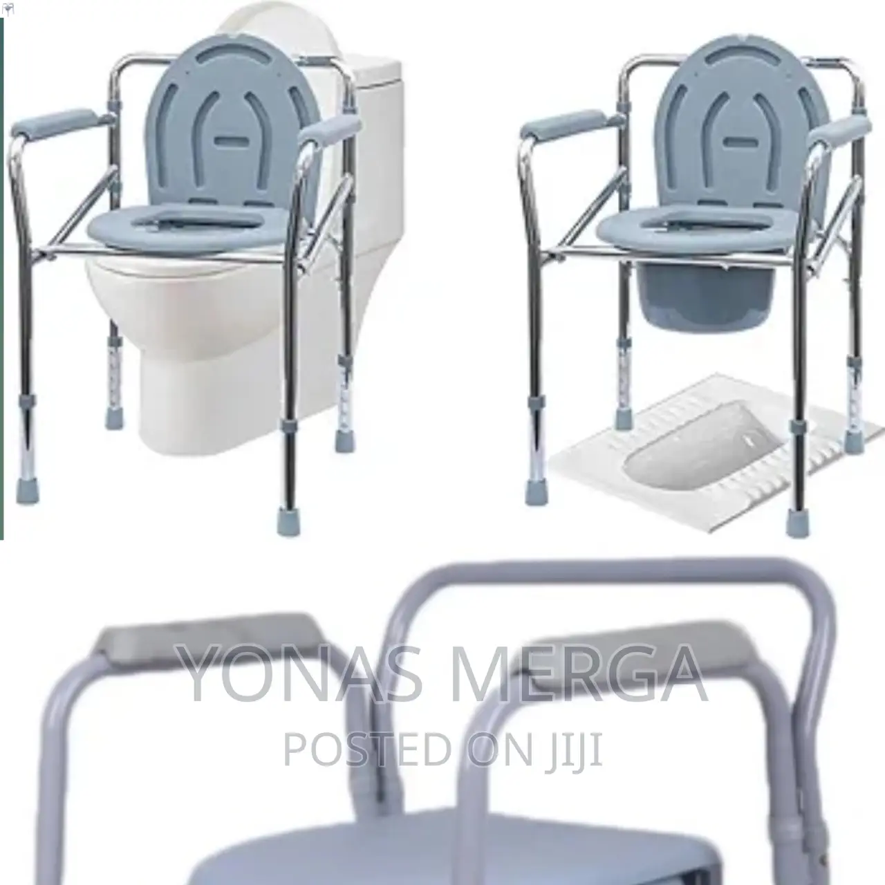 Popo Padded Commode
_Deluxe Steel Drop Arm Bedside Commode