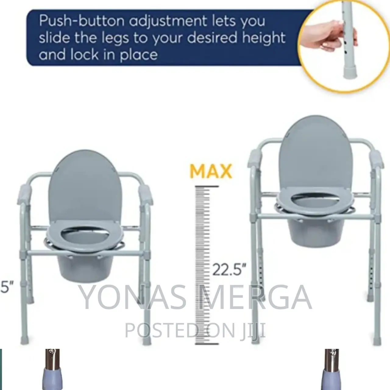 New Obesity Bedside Commode Chair Extra Wide Multifunctional
