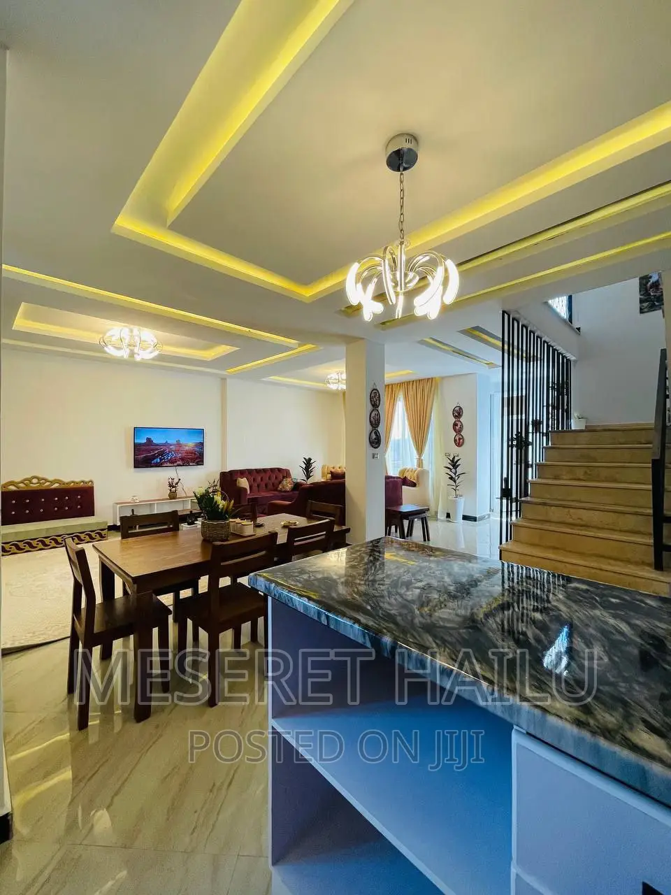 Furnished 7bdrm House in Gerji, Bole for rent