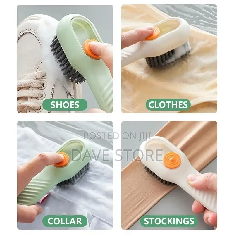 Multi-Functional Shoe Cleaning Brush With Soap Dispenser