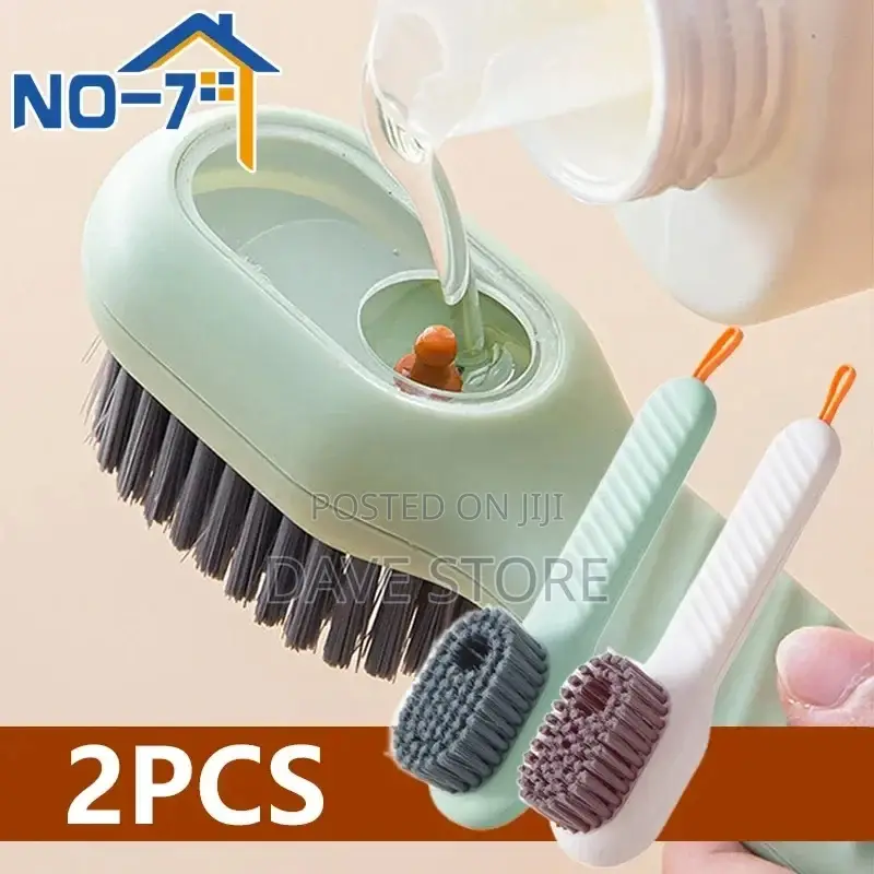 Multi-Functional Shoe Cleaning Brush With Soap Dispenser