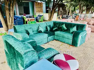 Photo - L Shape Sofa Corner Made of Wooden Material