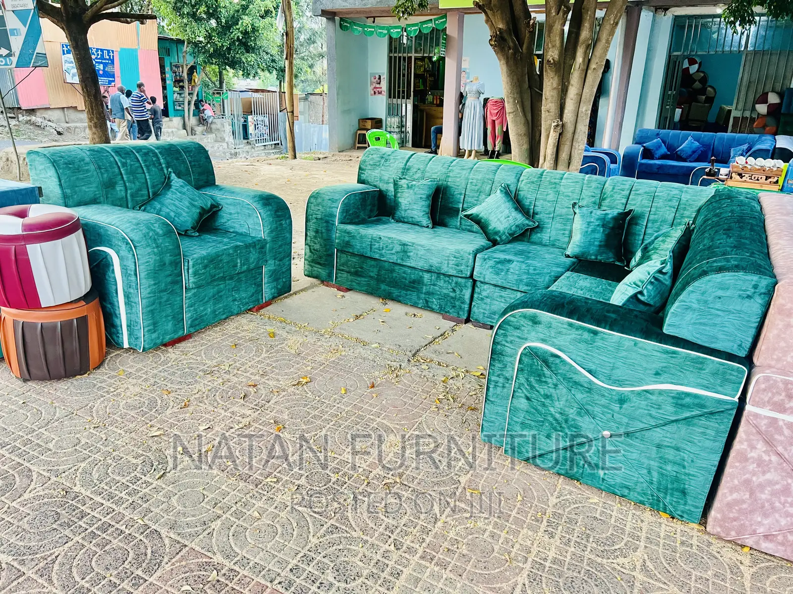 L Shape Sofa Corner Made of Wooden Material