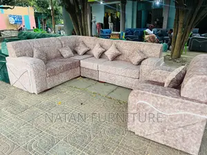 Sofa L Shape or Corner Sofa Made of Wooden Material