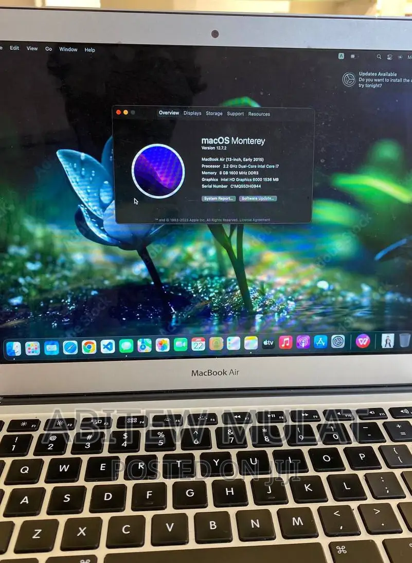 New Laptop Apple MacBook Air 2015 8GB Intel Core I7 SSD 256GB