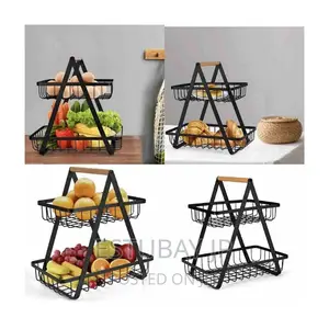 Photo - 2 Layer Stainless Still Fruit Basket