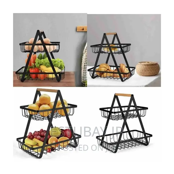 2 Layer Stainless Still Fruit Basket