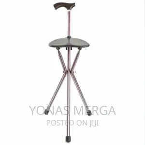 Walking Stick Stainless Crutche Chair Three-Legged Seat