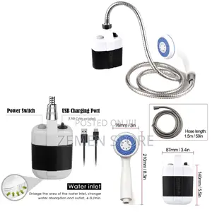 Photo - በቻርጅ የሚሰራ ተንቀሳቃሽ ሻወር ፓምፕ Portable Outdoor Shower Pump