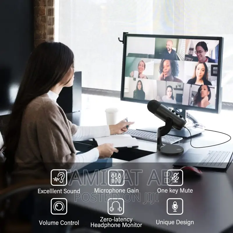 PW8 Jmary Professional Condenser Desktop USB Microphone