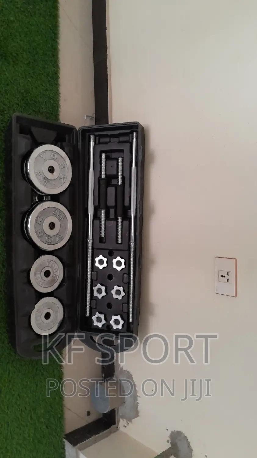 York Adjustable Dumbbell and Barbell( for Home Workout)