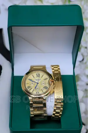 Cartier Watch +Cartier Bracelet + Luxury Watch Box