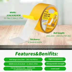 ምንጣፍ እና ለተለያዩ ነገሮች ባለ 2 Side ማጣበቂያ