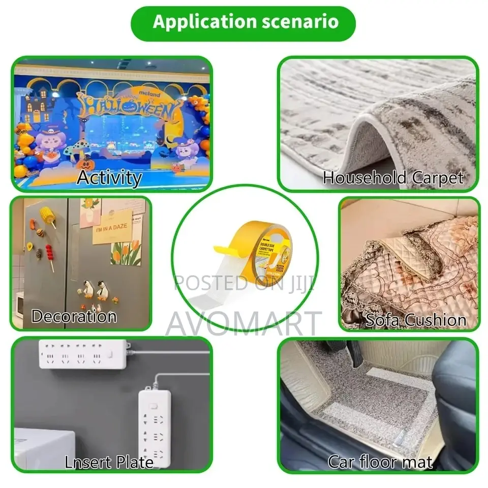 ምንጣፍ እና ለተለያዩ ነገሮች ባለ 2 Side ማጣበቂያ