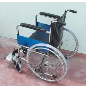 AULKI Light Weight Regular Foldable Chromed Steel Wheelchair