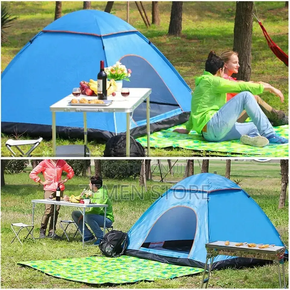 የመስክ ድንኳን Automatic Camping Tent Up To 3-4 Persons