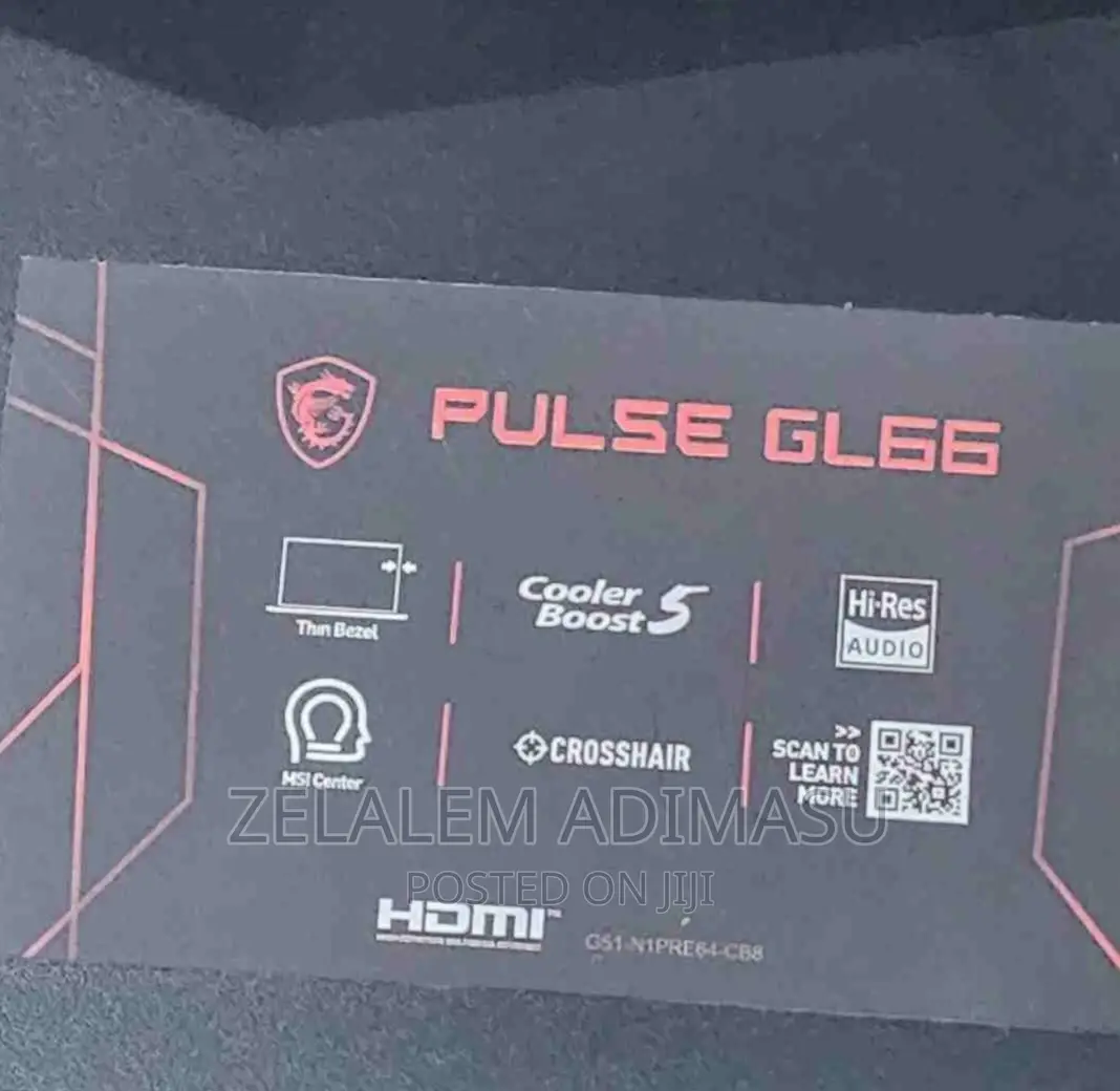 New Laptop MSI GF63 16GB Intel Core I7 SSD 512GB