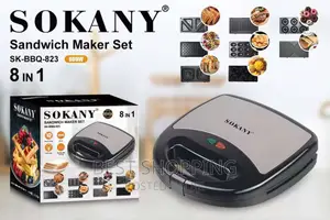 Photo - Sokany 8-in-1 Sandwich Maker ( ዘመናዊ ሳንድዊች መስሪያ )