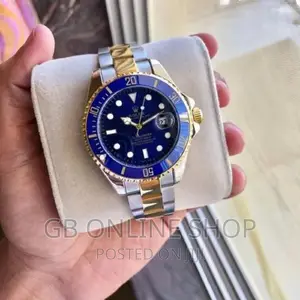 Blue Rolex Watch + Luxury Watch Box