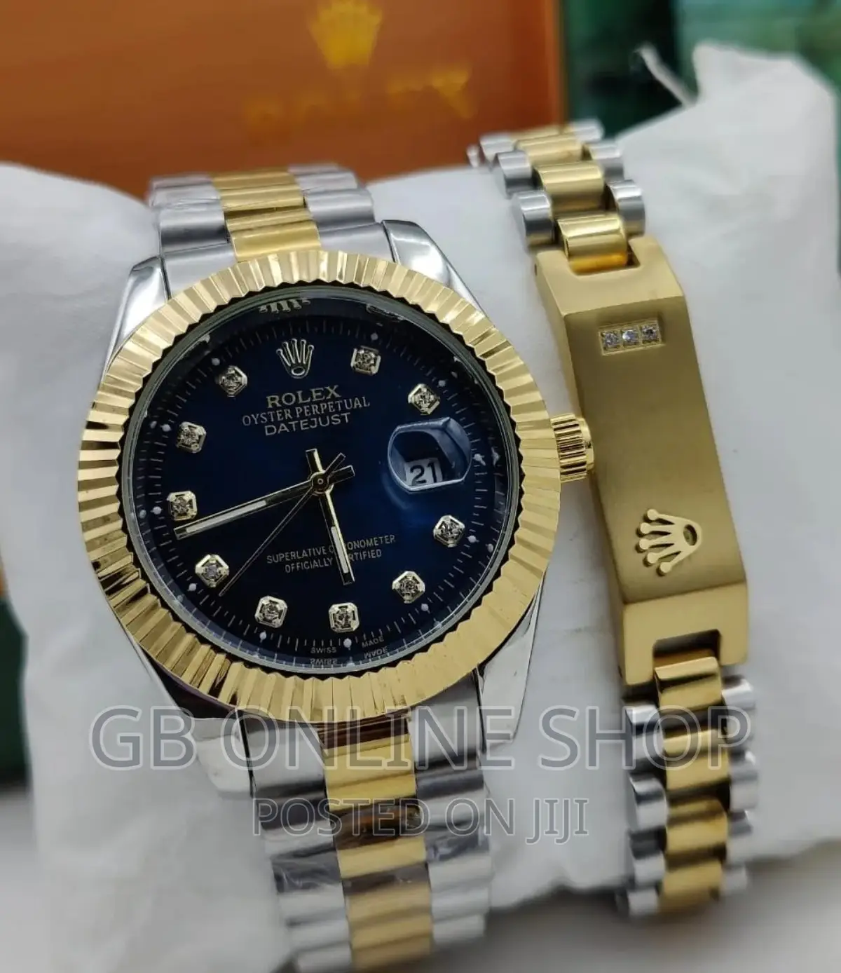 Rolex Watch +Rolex Bracelet + Luxury Watch Box