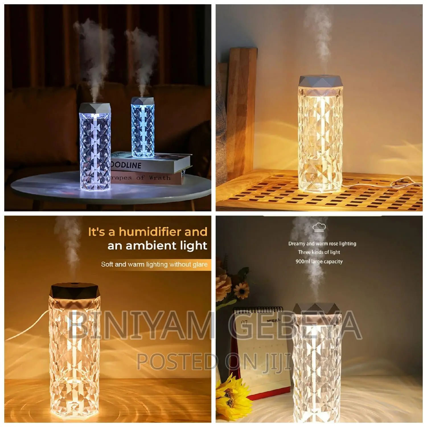 ORIGINAL መዓዛን የሚሰጥ Smart Crystal Humidifier