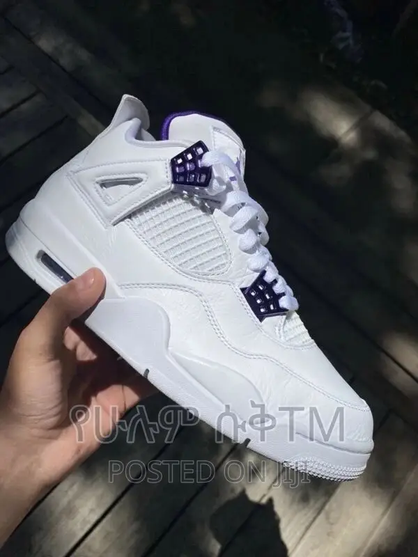 Original Air Jordan 4 Retro ‘Metallic Purple’ Shoes