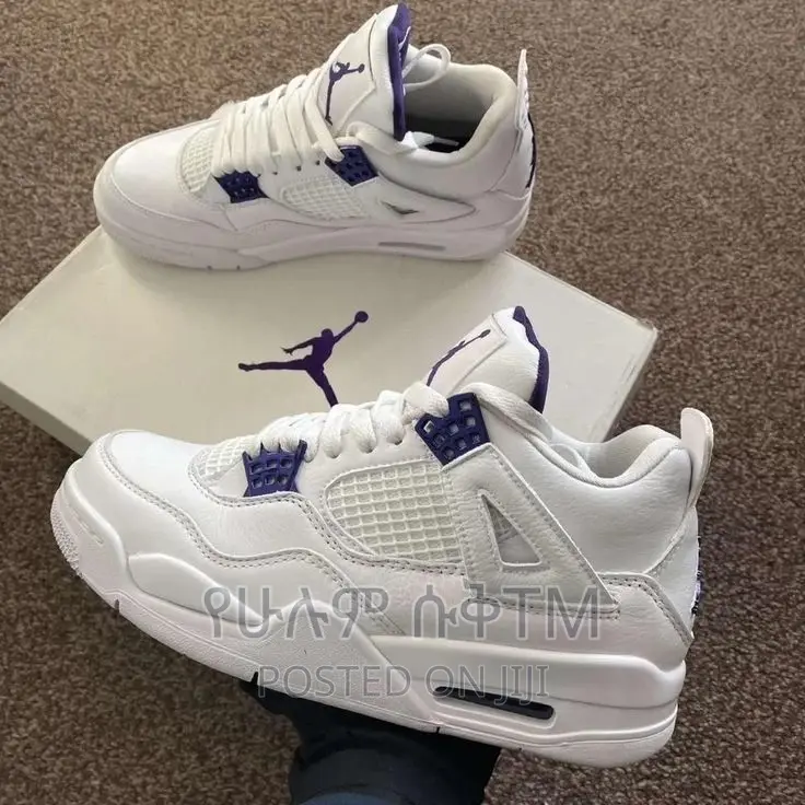 Original Air Jordan 4 Retro ‘Metallic Purple’ Shoes