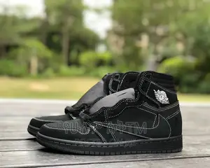 Photo - Original Air Jordan 1 X Travis Scott ‘Black Phantom’ Shoes