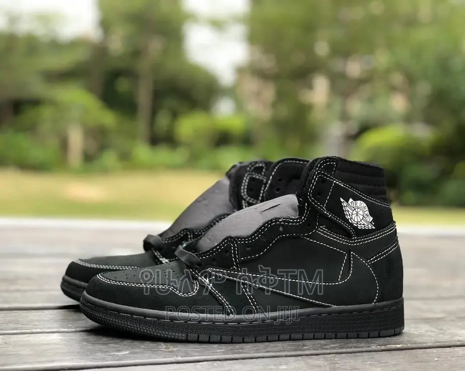 Original Air Jordan 1 X Travis Scott ‘Black Phantom’ Shoes