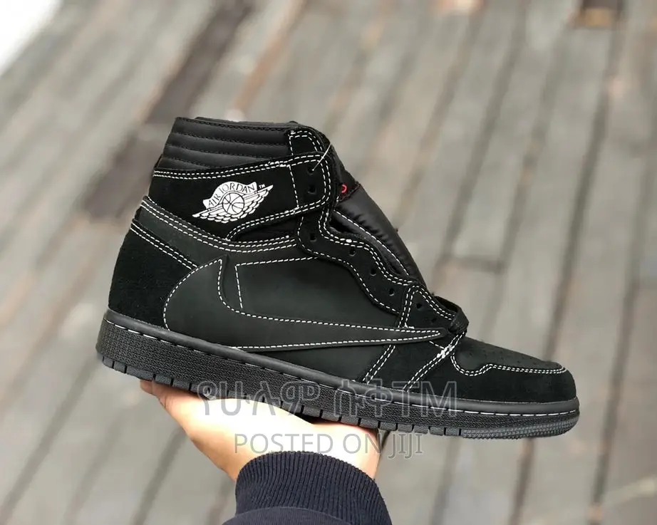 Original Air Jordan 1 X Travis Scott ‘Black Phantom’ Shoes