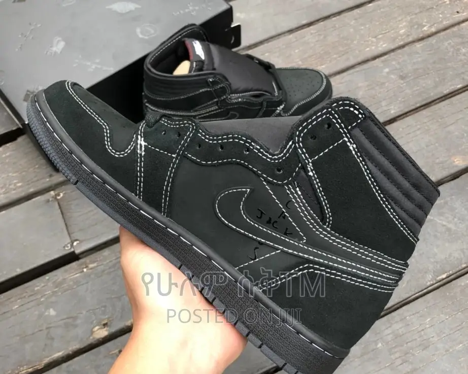 Original Air Jordan 1 X Travis Scott ‘Black Phantom’ Shoes