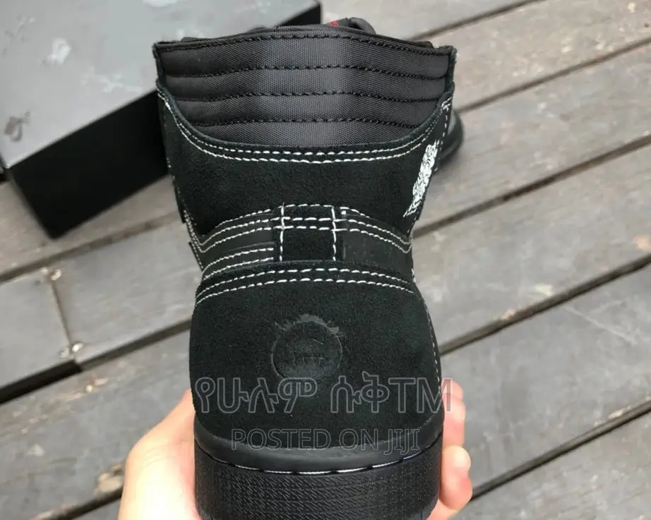 Original Air Jordan 1 X Travis Scott ‘Black Phantom’ Shoes