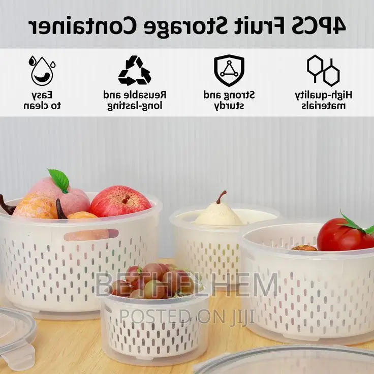 ባለ 4 ደረጃ የፍሩት ማጠቢያ ማስቀመጫ