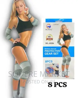 8pcs Bamboo Charcoal Fitness Protective Gear Set