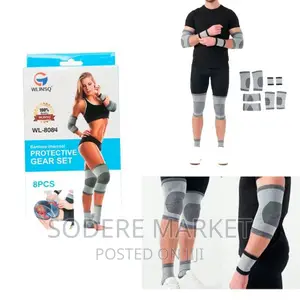 8pcs Bamboo Charcoal Fitness Protective Gear Set