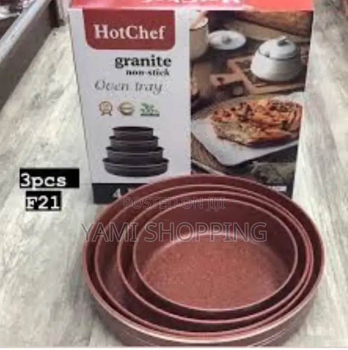  4pcs Hotchef Granite Non-Stick Oven Tray