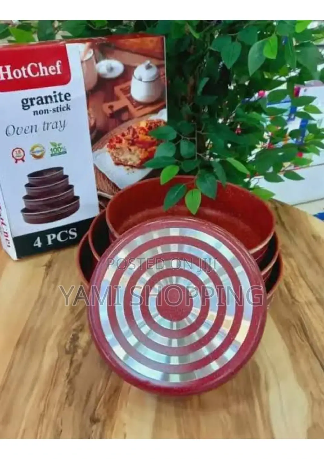  4pcs Hotchef Granite Non-Stick Oven Tray