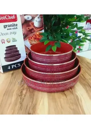  4pcs Hotchef Granite Non-Stick Oven Tray