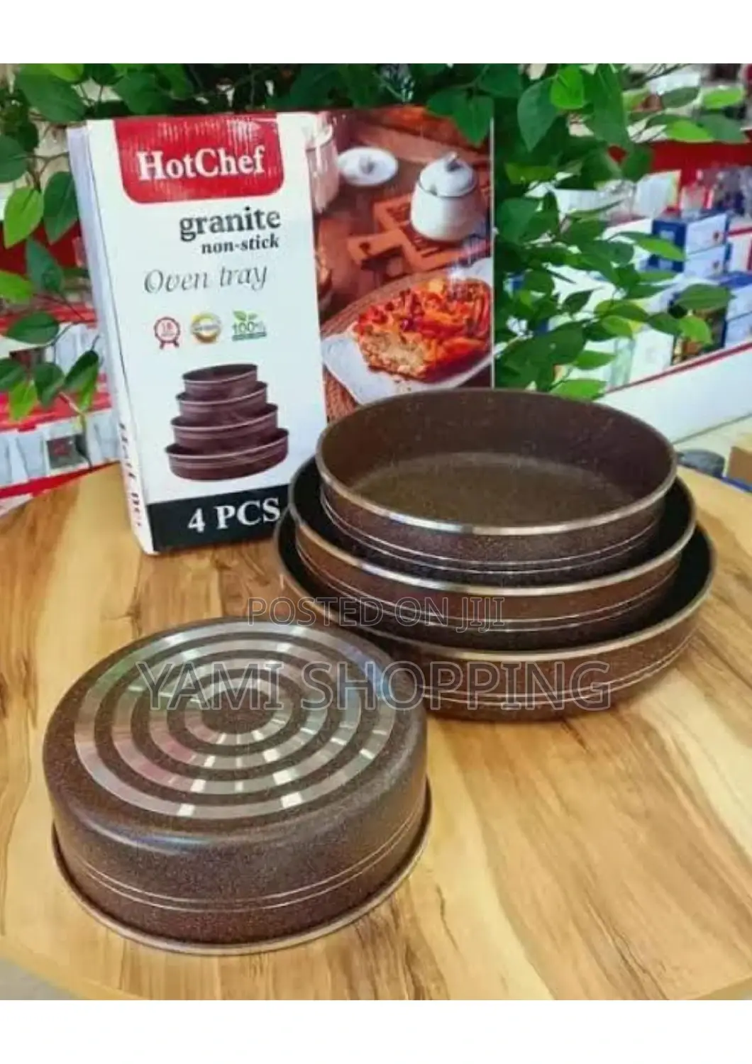  4pcs Hotchef Granite Non-Stick Oven Tray