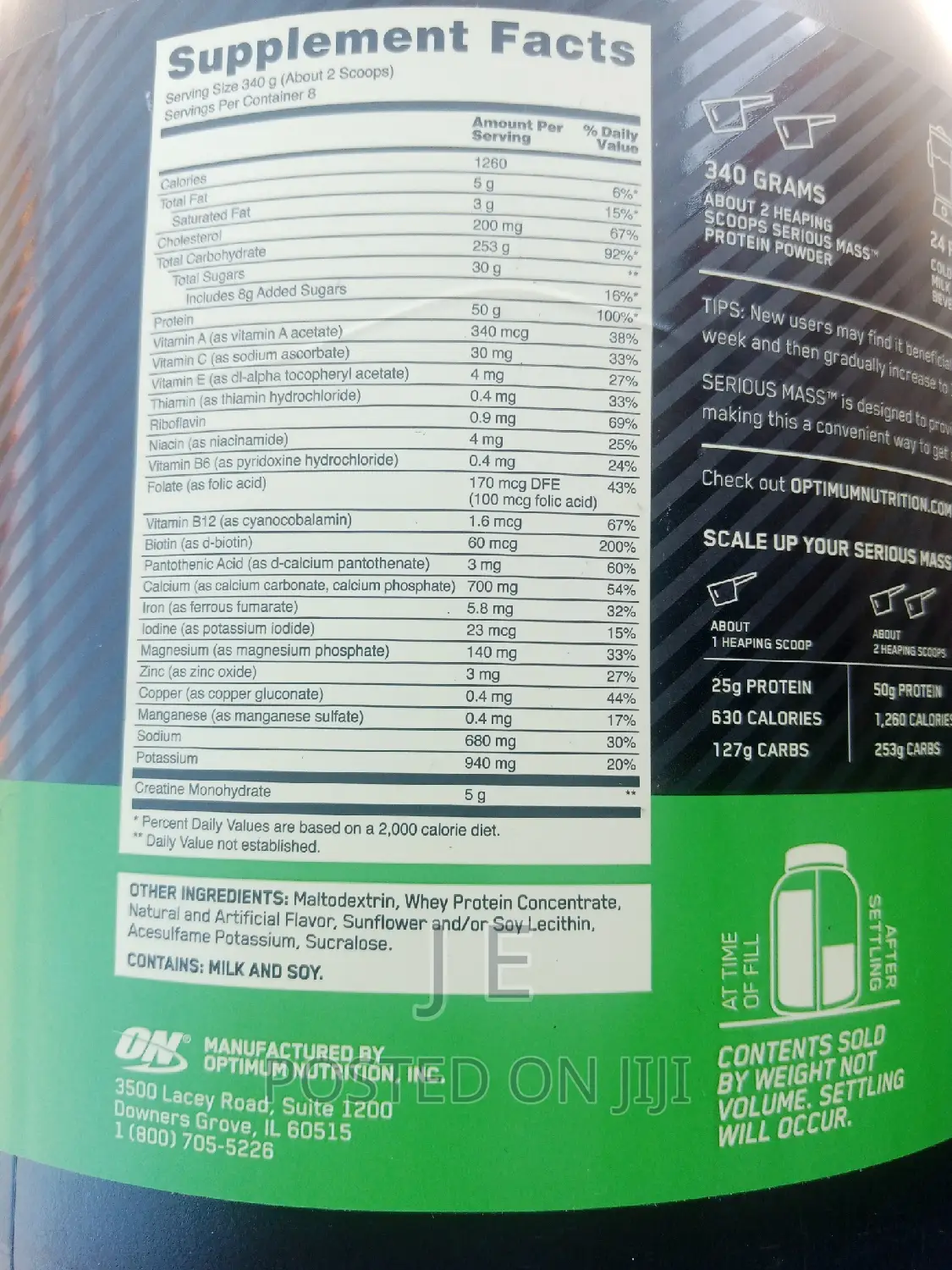 Optimum Nutrition Serious Mass Protein Powder