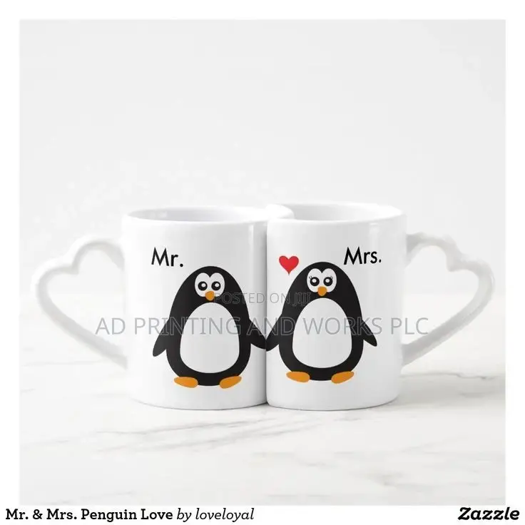 Couple Heart Shaped Mug